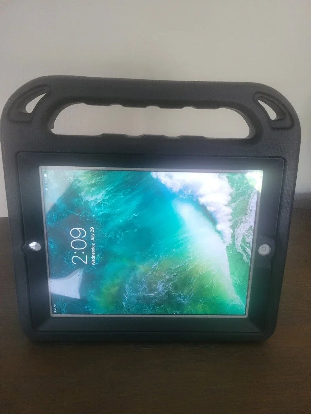 Apple iPad White Front with Green and Blue Display